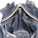 Salvatore Ferragamo Hand Bag Patent leather Black Gold Auth BA9923-18