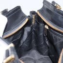 Salvatore Ferragamo Hand Bag Patent leather Black Gold Auth BA9923-19
