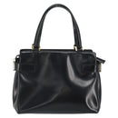 Salvatore Ferragamo Hand Bag Patent leather Black Gold Auth BA9923-2