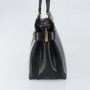 Salvatore Ferragamo Hand Bag Patent leather Black Gold Auth BA9923-3