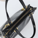 Salvatore Ferragamo Hand Bag Patent leather Black Gold Auth BA9923-6