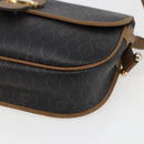 Christian Dior Honeycomb Canvas Shoulder Bag PVC Brown Gold Auth BA9924-14