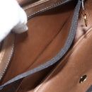 Christian Dior Honeycomb Canvas Shoulder Bag PVC Brown Gold Auth BA9924-12