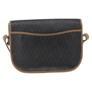 Christian Dior Honeycomb Canvas Shoulder Bag PVC Brown Gold Auth BA9924-2
