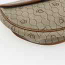 Christian Dior Honeycomb Canvas Shoulder Bag PVC Beige Gold Auth BA9925-15