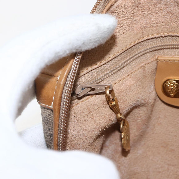 GUCCI Micro GG Supreme Shoulder Bag PVC Beige Gold 07 37 4916 Auth BA9926