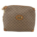 GUCCI Micro GG Supreme Shoulder Bag PVC Beige Gold 07 37 4916 Auth BA9926-13