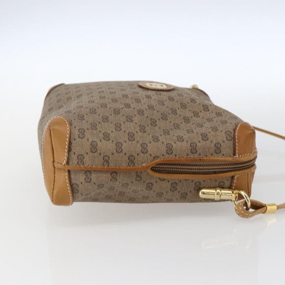 GUCCI Micro GG Supreme Shoulder Bag PVC Beige Gold 07 37 4916 Auth BA9926