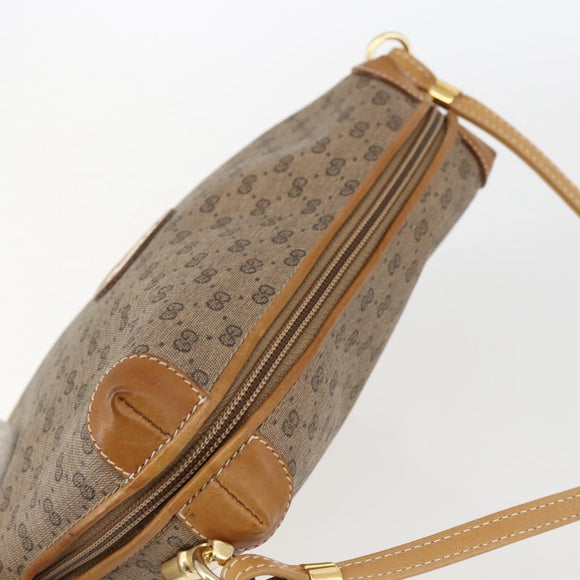 GUCCI Micro GG Supreme Shoulder Bag PVC Beige Gold 07 37 4916 Auth BA9926