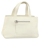 Salvatore Ferragamo Hand Bag Leather White Silver Auth BA9927-1