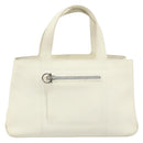 Salvatore Ferragamo Hand Bag Leather White Silver Auth BA9927-13