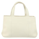 Salvatore Ferragamo Hand Bag Leather White Silver Auth BA9927-2