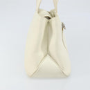 Salvatore Ferragamo Hand Bag Leather White Silver Auth BA9927-3