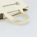 Salvatore Ferragamo Hand Bag Leather White Silver Auth BA9927-7
