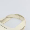 Salvatore Ferragamo Hand Bag Leather White Silver Auth BA9927-8