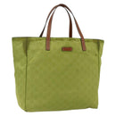GUCCI GG Nylon Tote Bag LIme Green 282439 Auth BA9930-1