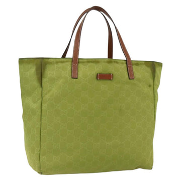 GUCCI GG Nylon Tote Bag LIme Green 282439 Auth BA9930
