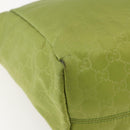 GUCCI GG Nylon Tote Bag LIme Green 282439 Auth BA9930-13