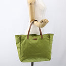 GUCCI GG Nylon Tote Bag LIme Green 282439 Auth BA9930-21