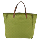 GUCCI GG Nylon Tote Bag LIme Green 282439 Auth BA9930-3