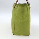 GUCCI GG Nylon Tote Bag LIme Green 282439 Auth BA9930-4