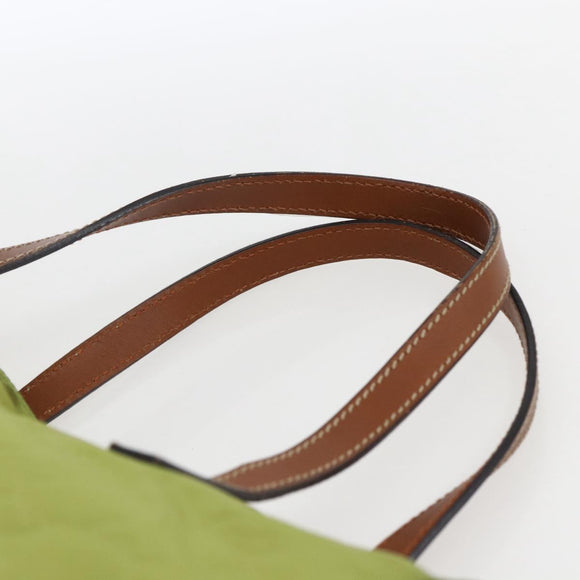 GUCCI GG Nylon Tragetasche Limettengrün 282439 Auth BA9930