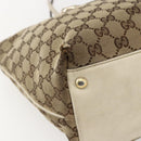 GUCCI GG Canvas Tote Bag Beige Gold 169946 Auth BA9932-14