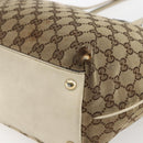 GUCCI GG Canvas Tote Bag Beige Gold 169946 Auth BA9932-10