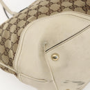 GUCCI GG Canvas Tote Bag Beige Gold 169946 Auth BA9932-15