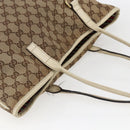 GUCCI GG Canvas Tote Bag Beige Gold 169946 Auth BA9932-6
