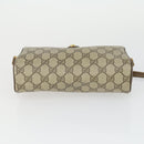 GUCCI GG Supreme Web Sherry Line Bag PVC Beige Gold 89 02 018 Auth BA9939-10