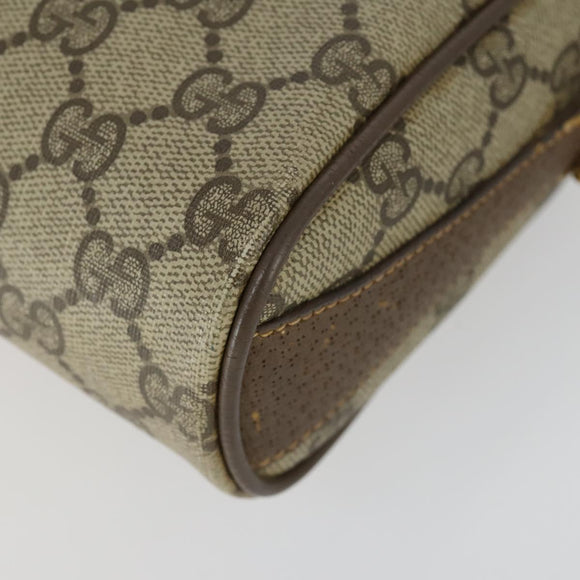 GUCCI GG Supreme Web Sherry Line Bag PVC Beige Gold 89 02 018 Auth BA9939