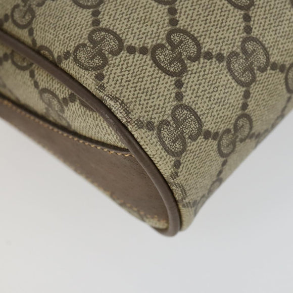 GUCCI GG Supreme Web Sherry Line Bag PVC Beige Gold 89 02 018 Auth BA9939