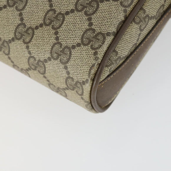 GUCCI GG Supreme Web Sherry Line Bag PVC Beige Gold 89 02 018 Auth BA9939