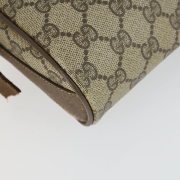 GUCCI GG Supreme Web Sherry Line Bag PVC Beige Gold 89 02 018 Auth BA9939