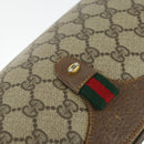 GUCCI GG Supreme Web Sherry Line Bag PVC Beige Gold 89 02 018 Auth BA9939-15
