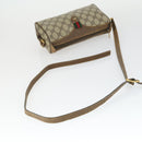 GUCCI GG Supreme Web Sherry Line Bag PVC Beige Gold 89 02 018 Auth BA9939-7