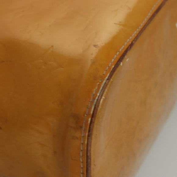 LOUIS VUITTON Monogram Vernis Houston Hand Bag Jaune M91121 LV Auth BA994