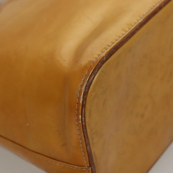 LOUIS VUITTON Monogram Vernis Houston Hand Bag Jaune M91121 LV Auth BA994