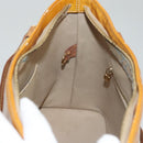 LOUIS VUITTON Monogram Vernis Houston Hand Bag Jaune M91121 LV Auth BA994-23