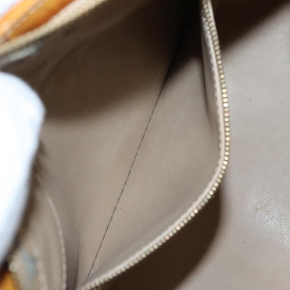 LOUIS VUITTON Monogram Vernis Houston Hand Bag Jaune M91121 LV Auth BA994