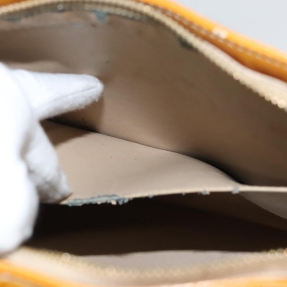 LOUIS VUITTON Monogram Vernis Houston Hand Bag Jaune M91121 LV Auth BA994