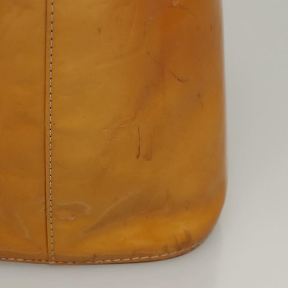 LOUIS VUITTON Monogram Vernis Houston Hand Bag Jaune M91121 LV Auth BA994