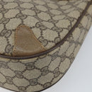 GUCCI GG Supreme Shoulder Bag PVC Beige Gold Auth BA9940-9