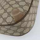 GUCCI GG Supreme Shoulder Bag PVC Beige Gold Auth BA9940-14