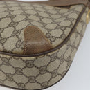 GUCCI GG Supreme Shoulder Bag PVC Beige Gold Auth BA9940-15