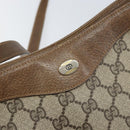 GUCCI GG Supreme Shoulder Bag PVC Beige Gold Auth BA9940-17