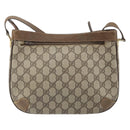 GUCCI GG Supreme Shoulder Bag PVC Beige Gold Auth BA9940-2