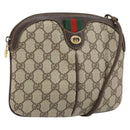 GUCCI GG Supreme Web Sherry Line Bag PVC Beige Gold 904 02 047 Auth BA9941-1