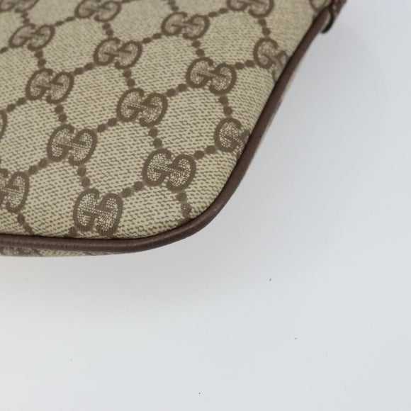 GUCCI GG Supreme Web Sherry Line Bag PVC Beige Gold 904 02 047 Auth BA9941